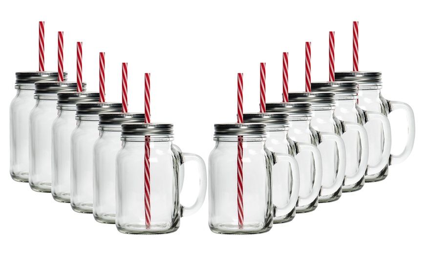 Image 11: Jam Jar Drinking Glasses