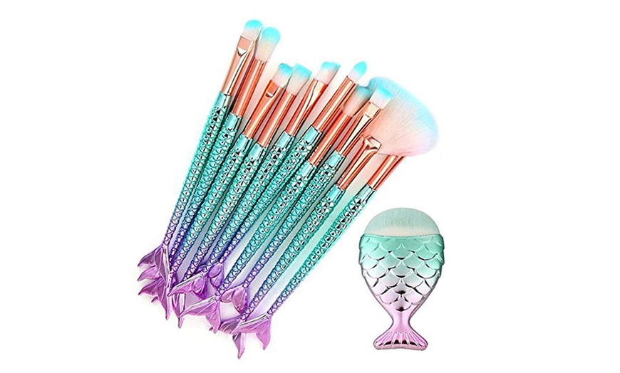 Image 2: 11-Piece Mermaid Brush Set