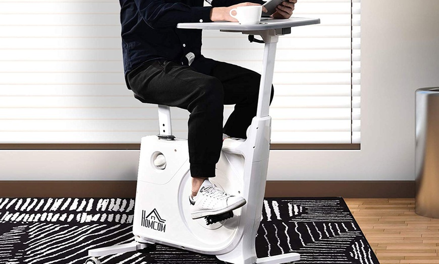 Image 3: HOMCOM Indoor Exercise Bike