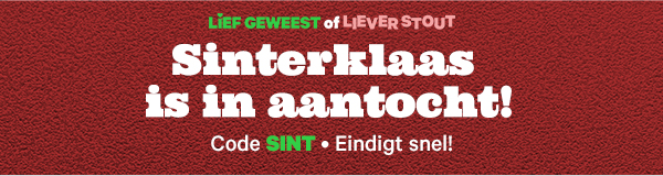 Sinterklaas komt er aan! Krijg tot 20% korting op alles met code SINT