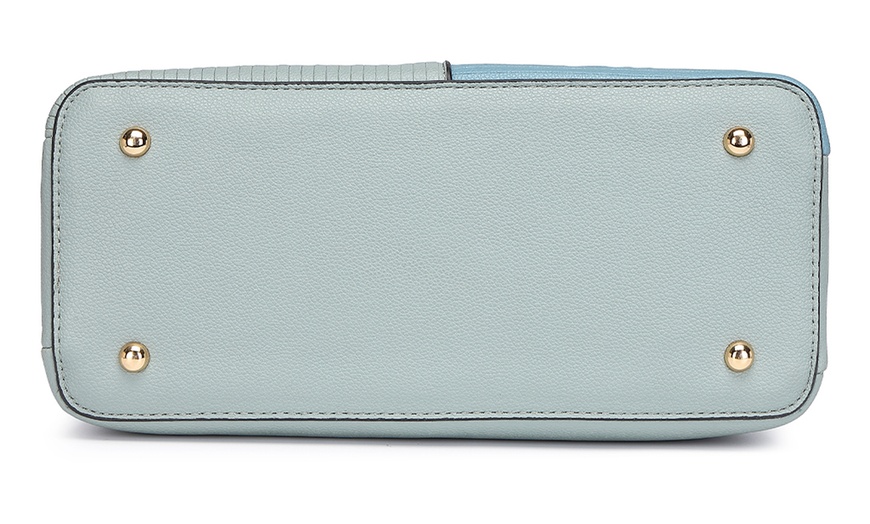 Image 5: Women's Color-block Fashion Tote and Top Handle Handbags