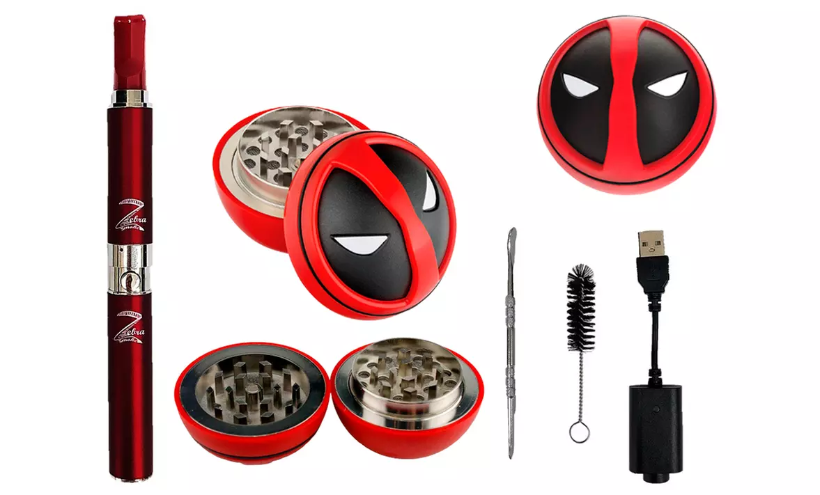 Death Stare Dry Herb Vaporizer and Grinder Kit (8-Piece) from Zebra Smoke - Second Medium