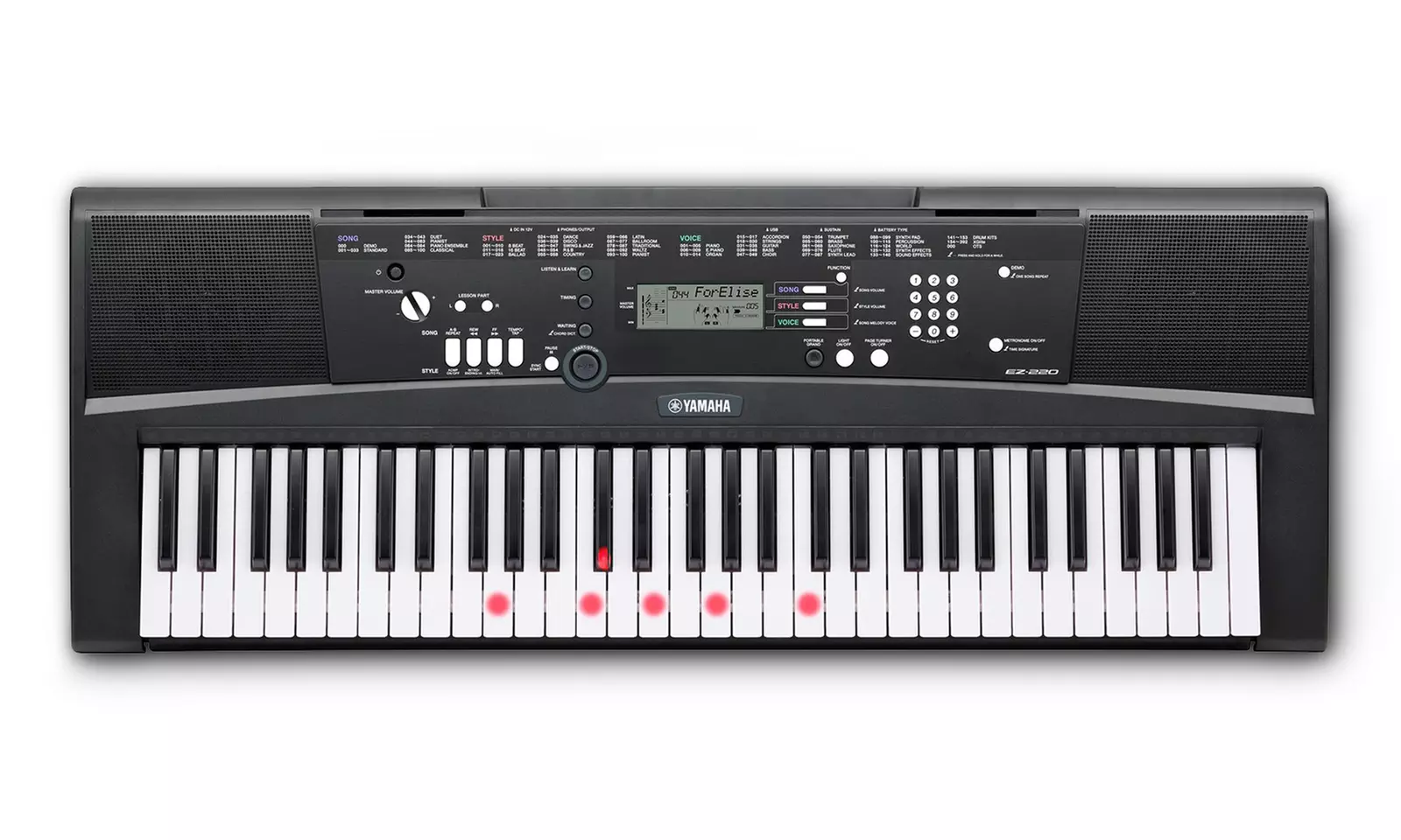 Yamaha EZ-220 61-Key Lighted Portable Keyboard - Primary Image