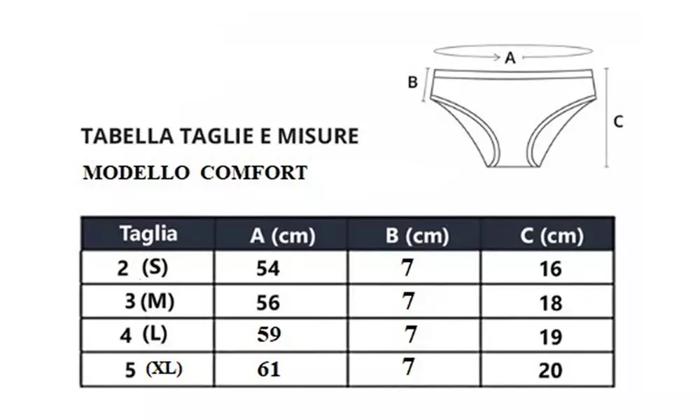 Set con 6 paia di slip da donna Superga