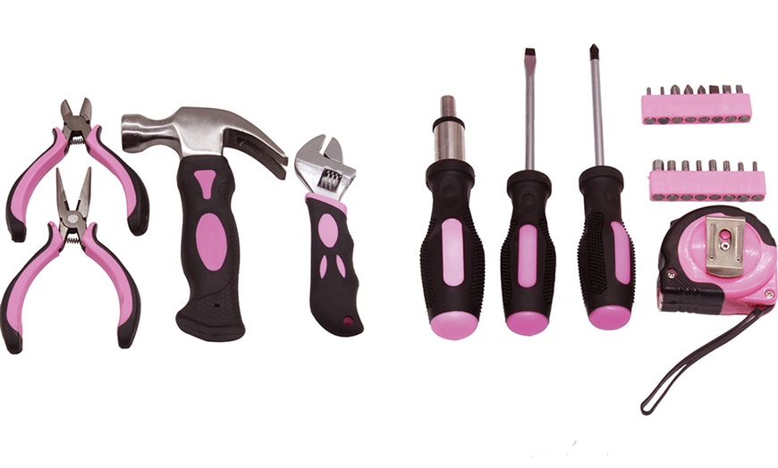 Image 3: Hyfive 25-, 38-Piece Pink Toolkit or 25-Piece and 38-Piece Bundle