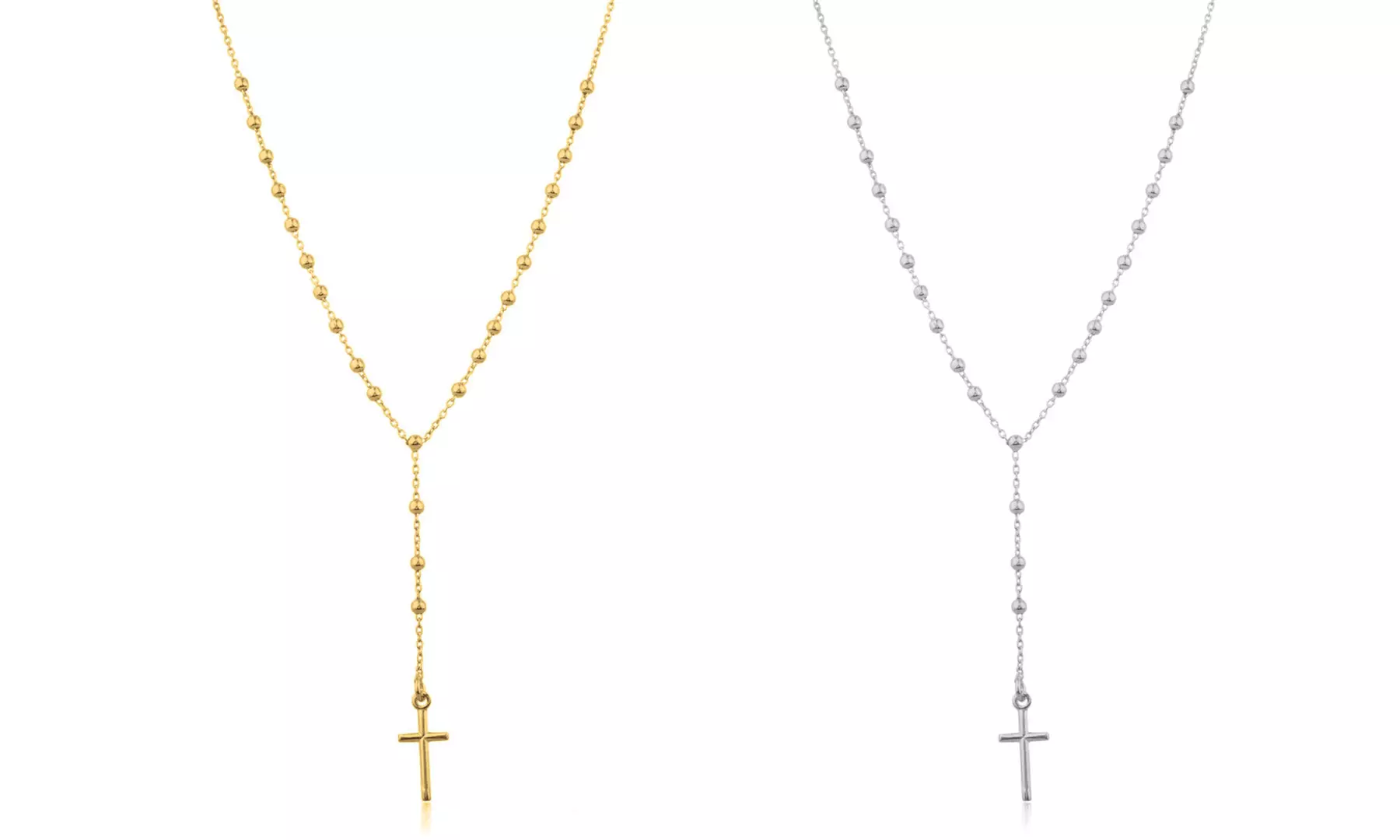 Women's Rosary Necklace in Sterling Silver by Pori (Multiple Options) - Primary Image