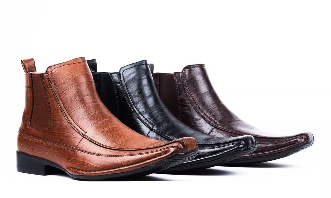 Bonafini Men's Side-Zipper Dress Boots - Primary Image