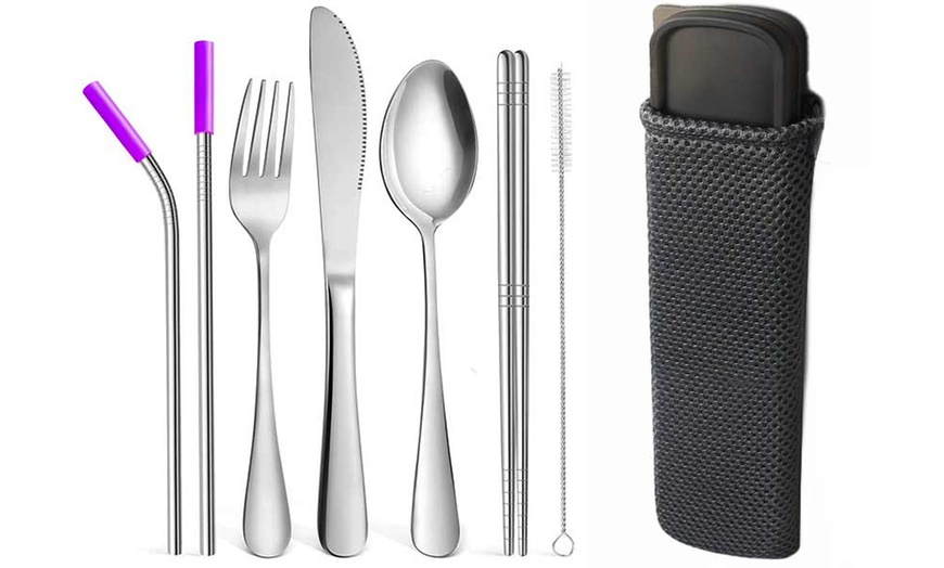 Image 2: Portable Outdoor Cutlery Set