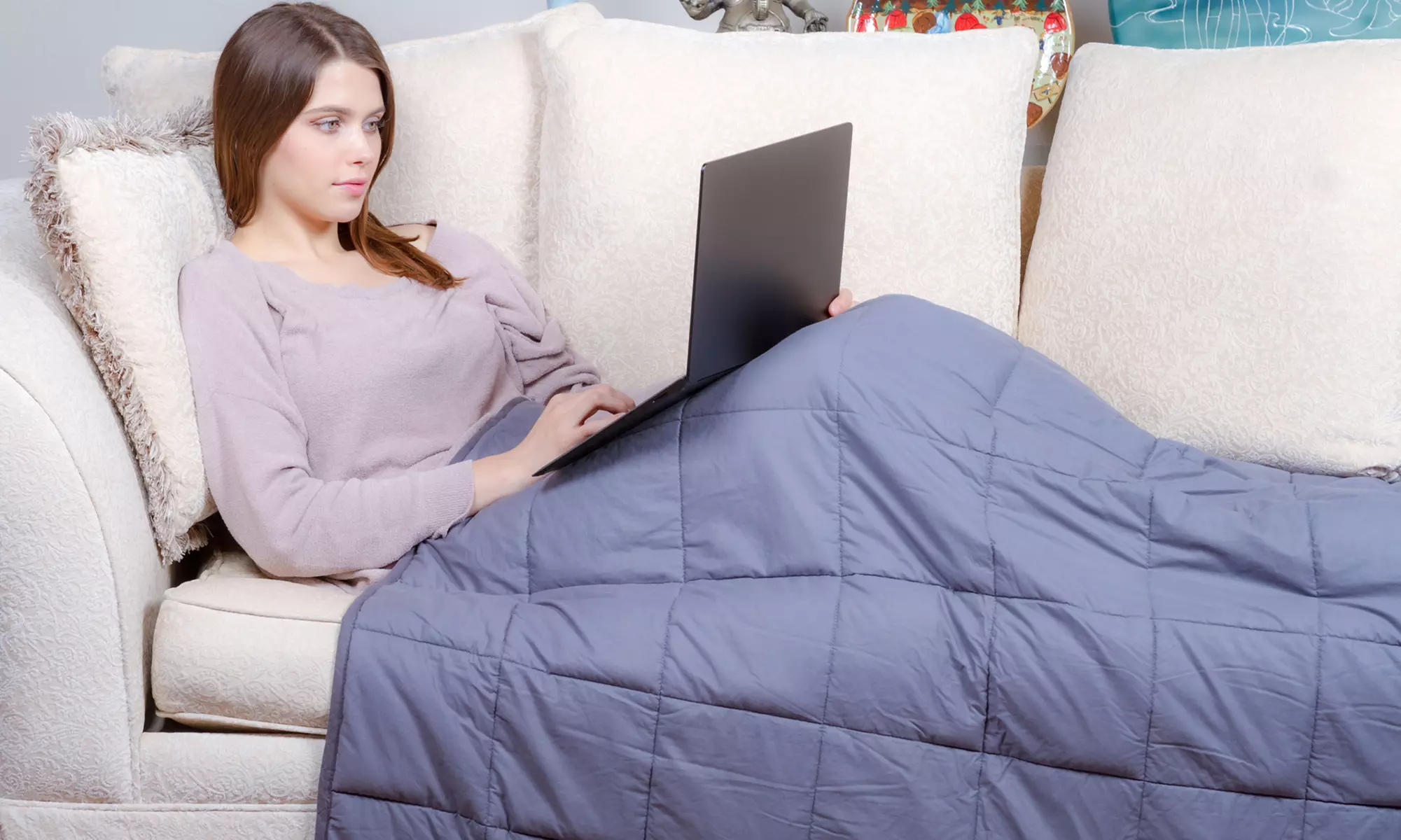 Therapeutic Premium Cotton Weighted Blankets - Primary Image