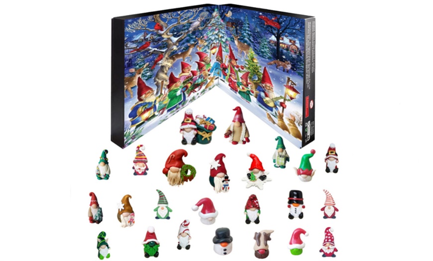 Image 1: Christmas Gnome Advent Calendar with 24 Figurines