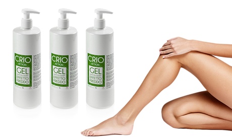 3 o 6 confezioni di gel anticellulite drenante Crio Action Efory Cosmetics ad effetto freddo, da 500 ml