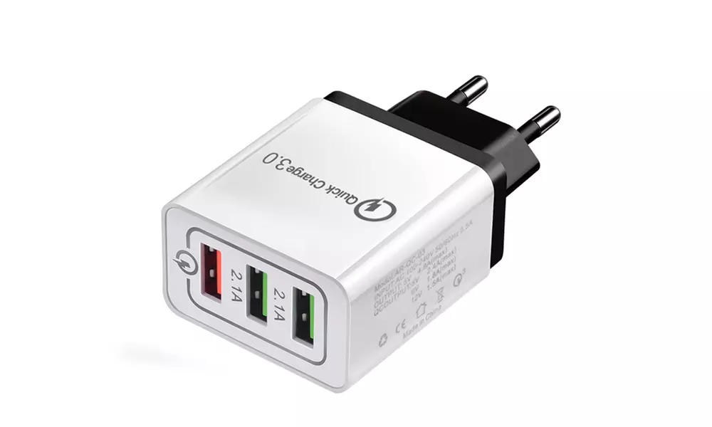 1x oder 2x USB-Schnell-Ladegerät mit 3 USB-Ports