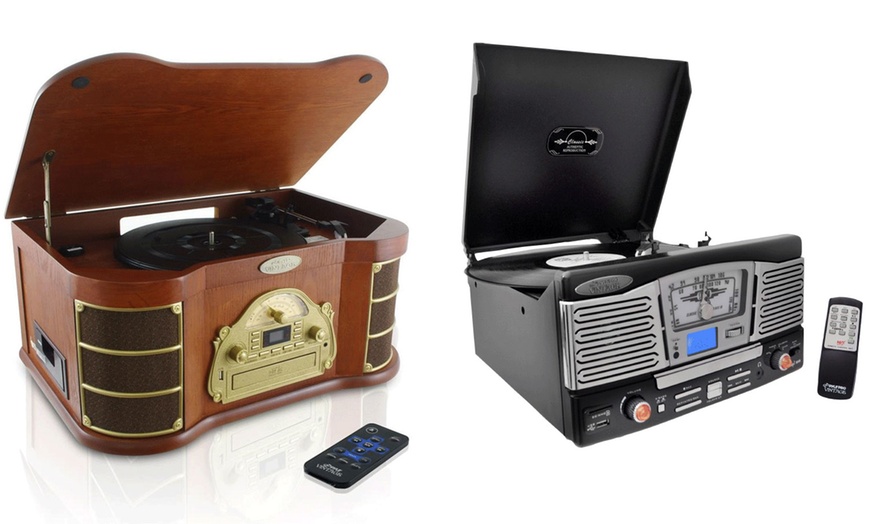 Pyle Bluetooth Retro Turntables With Built In Radio Groupon