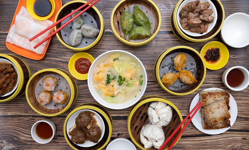 Image 1: Home Made Rice or Congee Dish Plus Side And Drink at Hong Kong Dim Sum