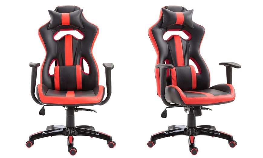 Image 10: HomCom Office Gaming Chairs