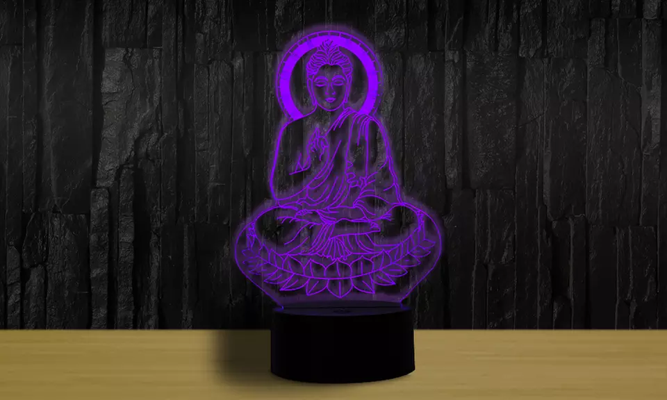 1 ou 2 veilleuses Buddha 3D au coloris changeant - Primary Image