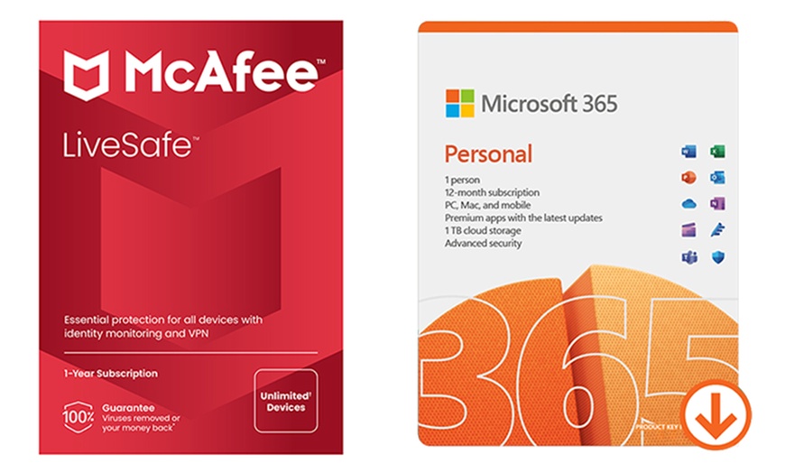 Image 2: Microsoft 365 Personal of Family en McAfee LiveSafe