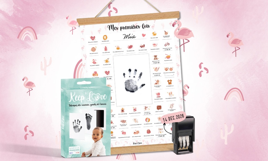 Image 8: Affiche "Mes premières fois" avec tampon dateur avec Keep Love