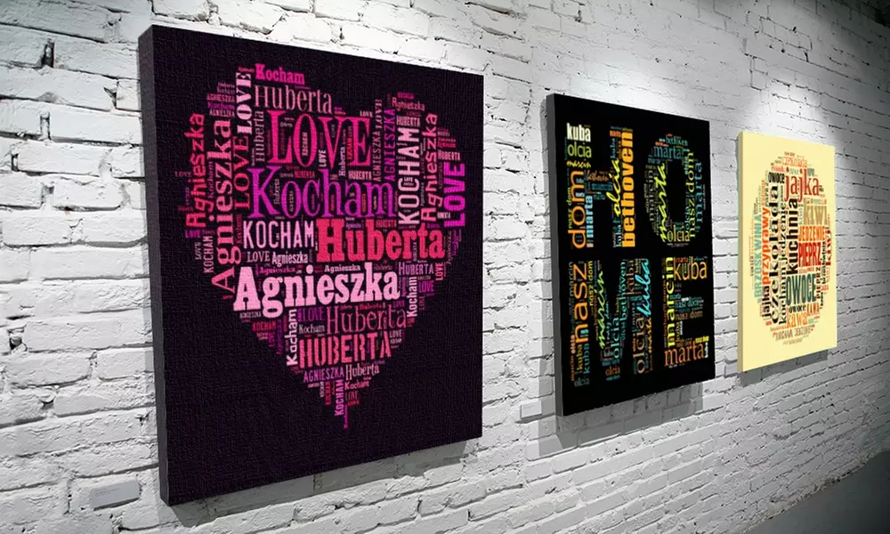 Od 49,99 zł: Personalizowany obraz z Twoich słów na 4MyArt (-50%) - Primary Image