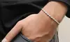 Gift for Men: Italian Solid Sterling Silver 4MM Rope Chain Bracelet 8" or 9"