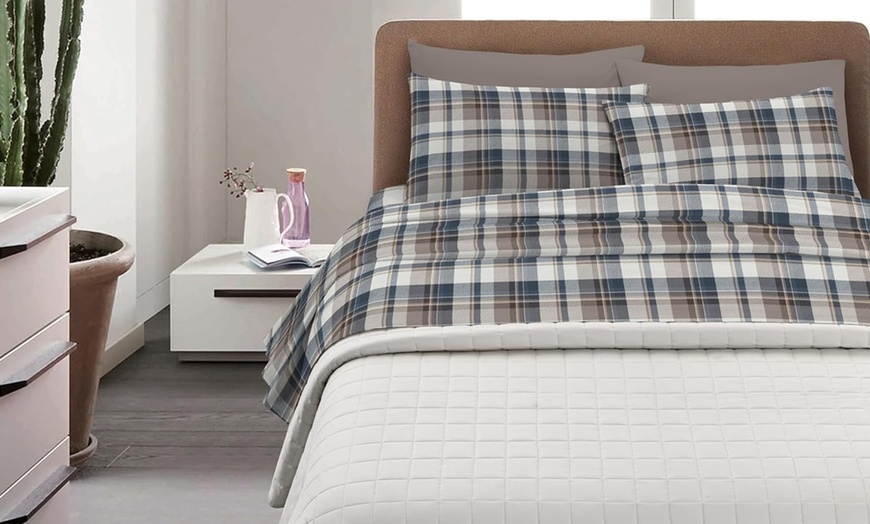 Image 11: Completo lenzuola in flanella di cotone