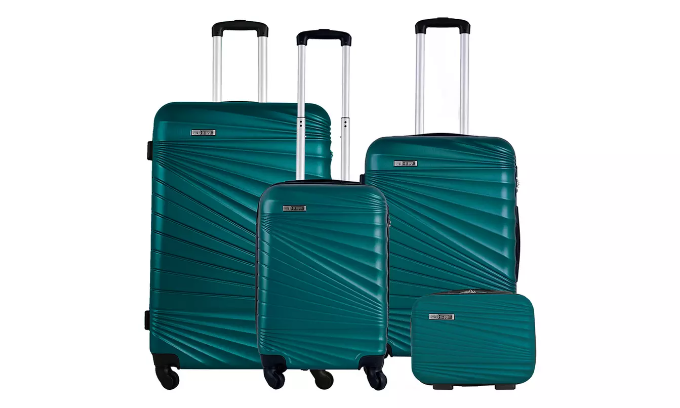 EcoTraveler Teleskopgriff Kofferset; 60% recyceltes ABS