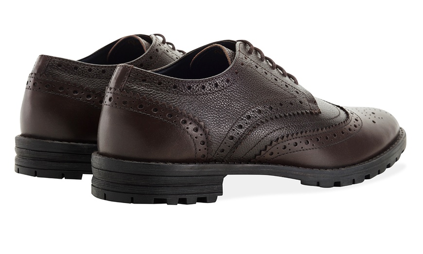 Image 13: Men's Leather Derby Brogues