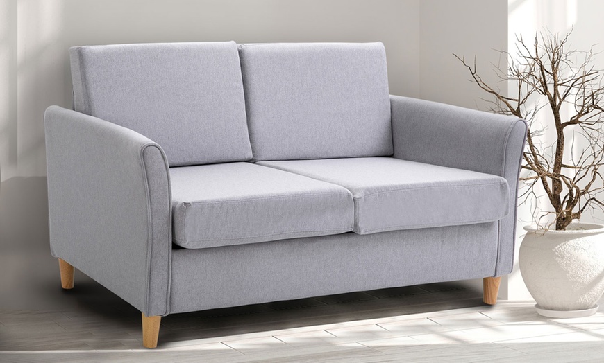 Image 8: HomCom Two-Seater Sofa