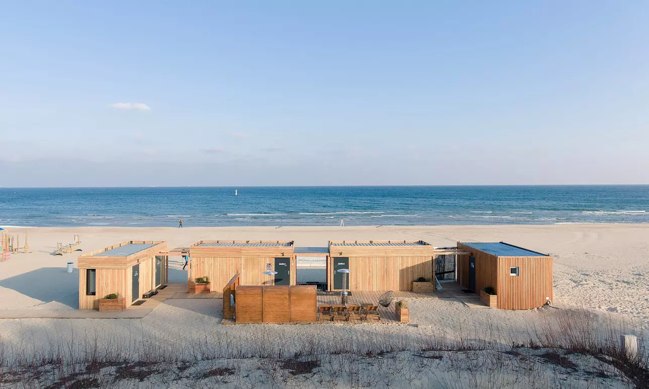 Wejście do sauny na plaży z pakietem saunowicza dla 1 osoby