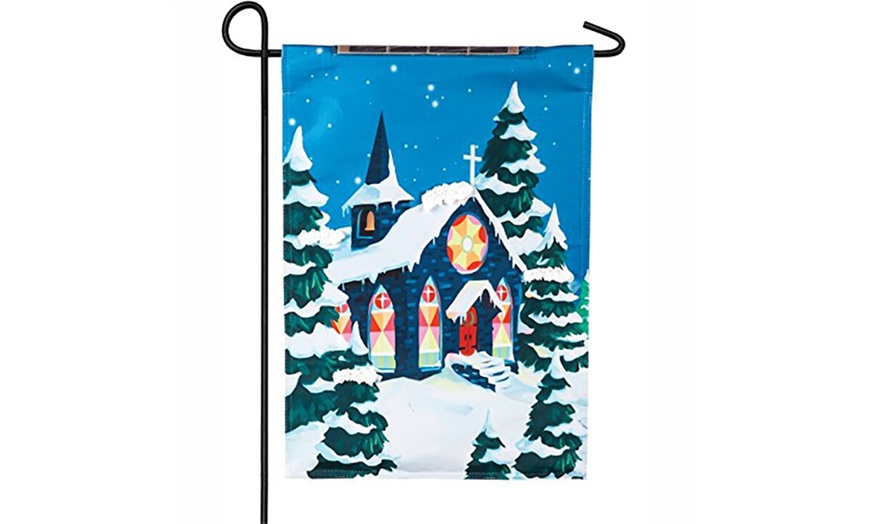 Seasonal Solar LED Applique Garden Flags | Groupon