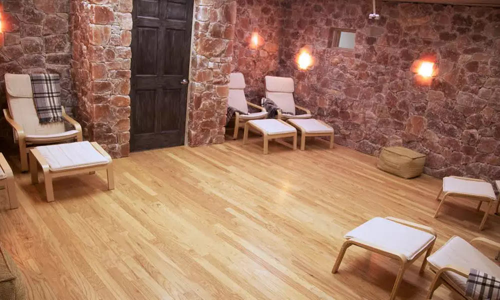One, Three, or Six Salt-Room Sessions, or One Yoga Class at Halo Salt Spa (Up to 52% Off) - Primary Image