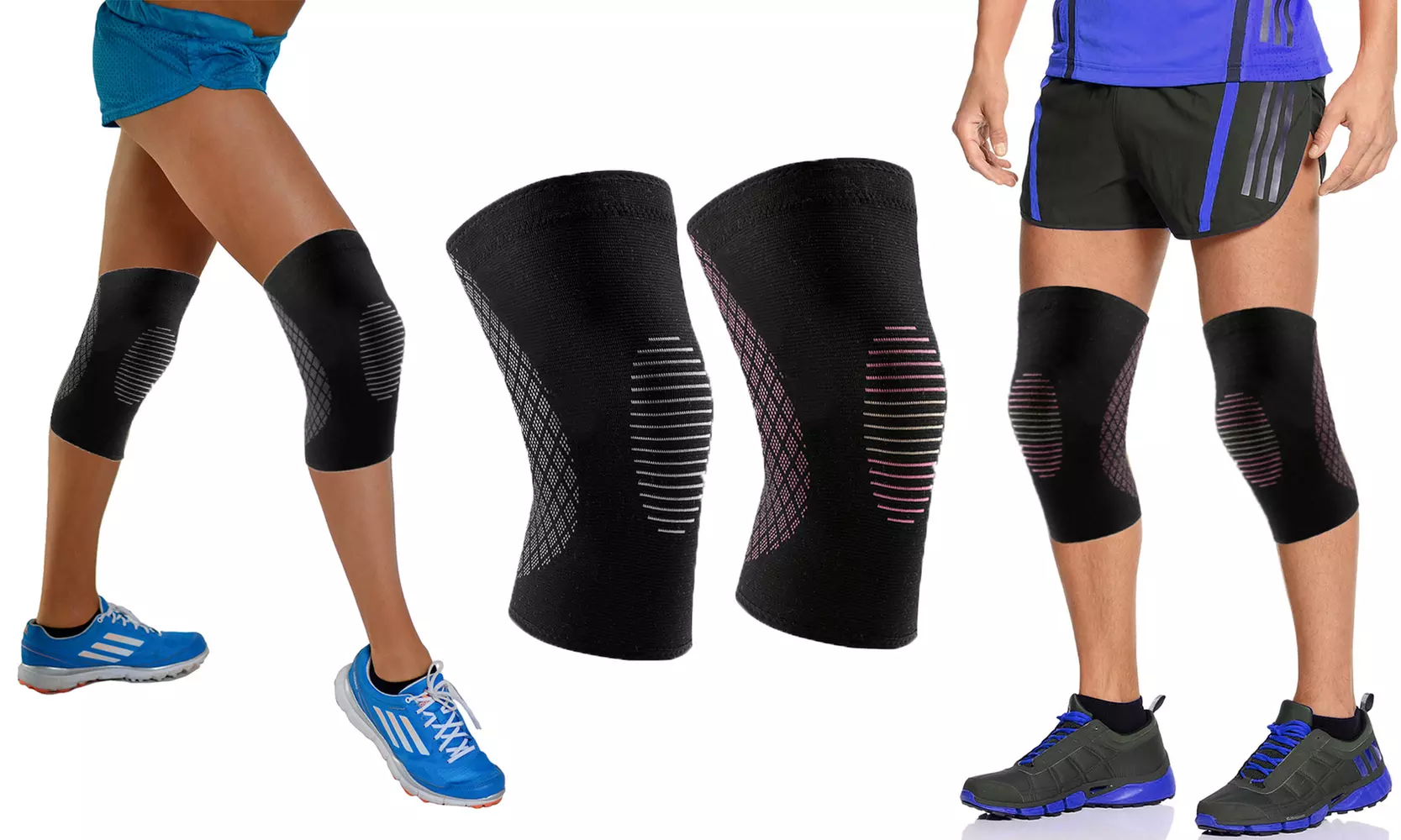 XTF Knee Compression Sleeve with Gel Grip (1-Pair) - Primary Image
