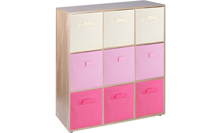 Image 8: Wooden Nine-Cube Storage Cupboard