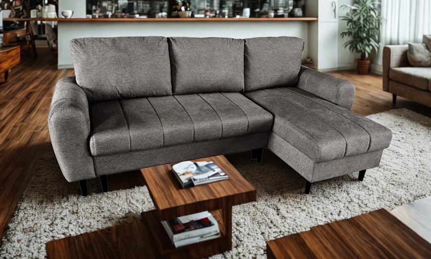 Image 10: DS Living Sienna 3 Seater Corner Sofa Bed with Storage