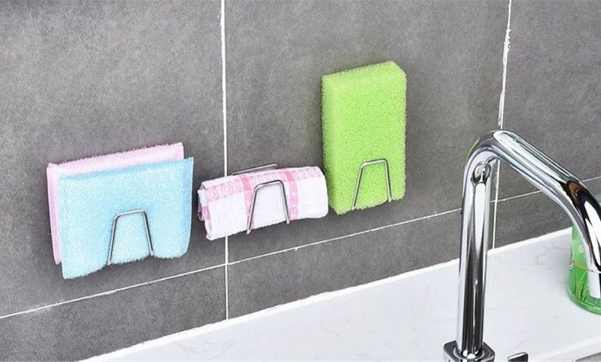 Image 4: Kitchen Stainless Steel Sink Sponges Holder