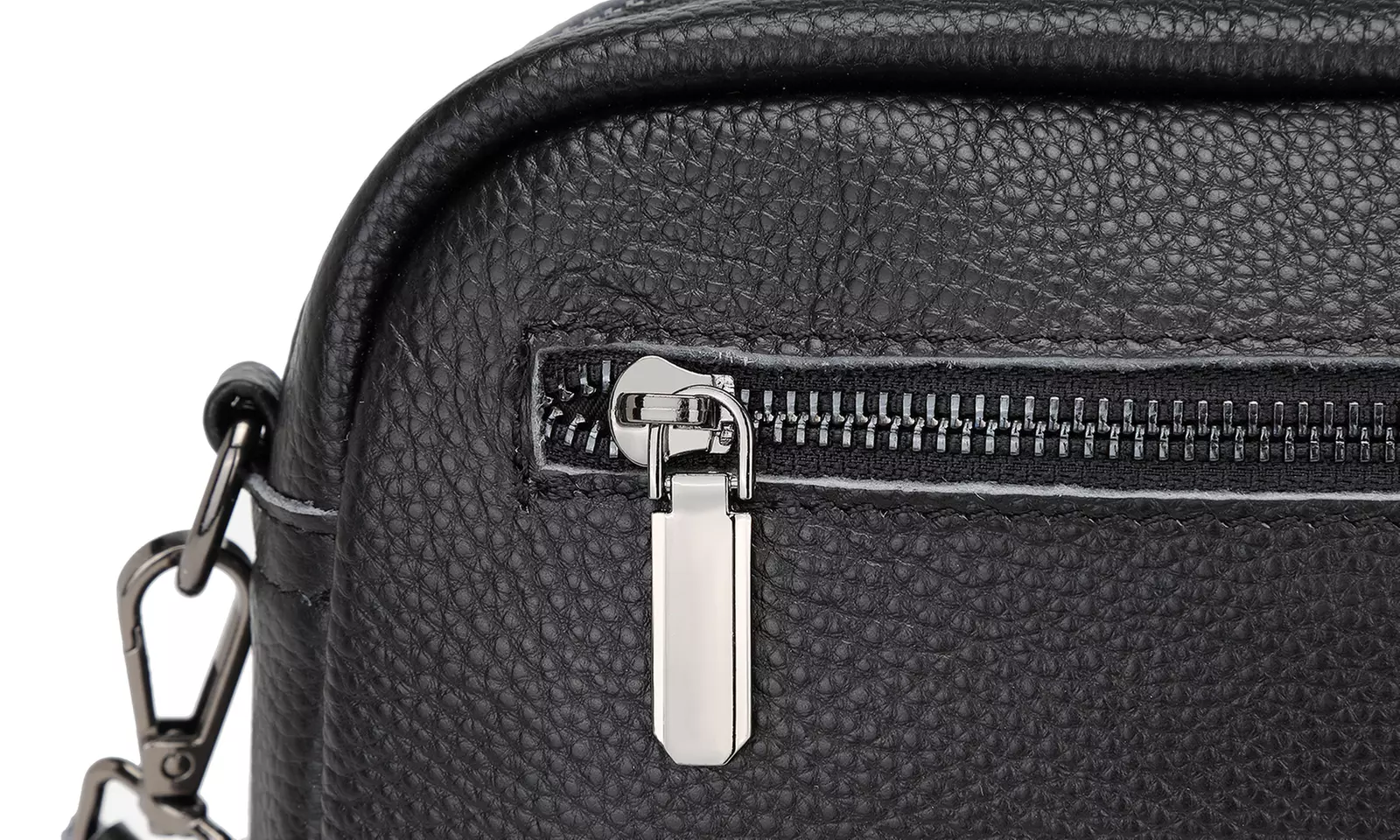 Clearance Leather Crossbody Shoulder Bag with Jacquard Woven Strap