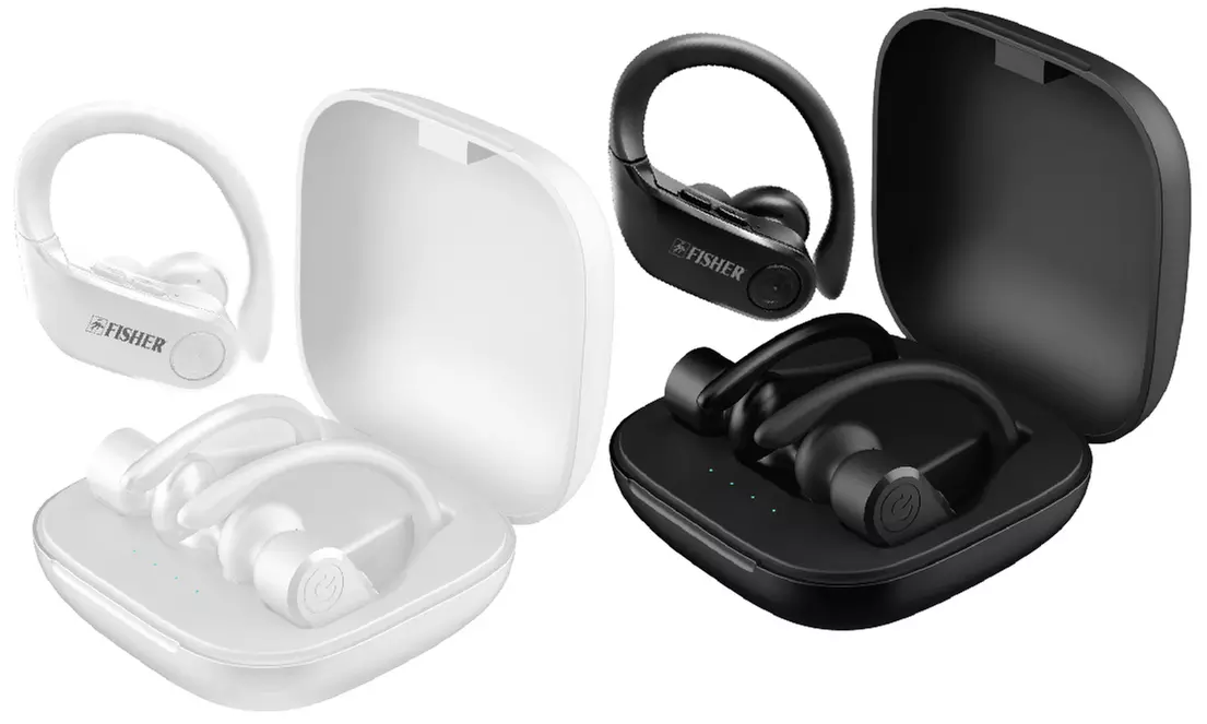 Fisher Edge Pro True Wireless Earphones with Charging Carry Case - Primary Image