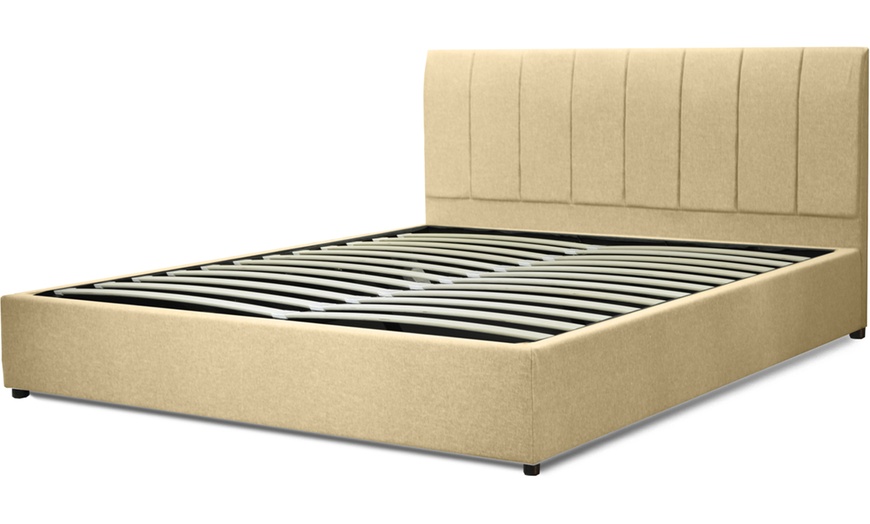 Image 12: Lit coffre Barcelone tissu, matelas ''Empereur'' en option