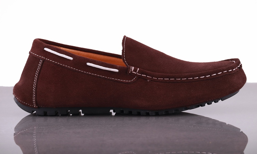 Image 10: Men's Leather Suede Loafers