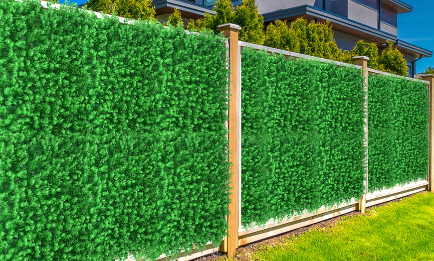 Image 34: Set of 10 Artificial Grass Vertical Garden Wall Mats