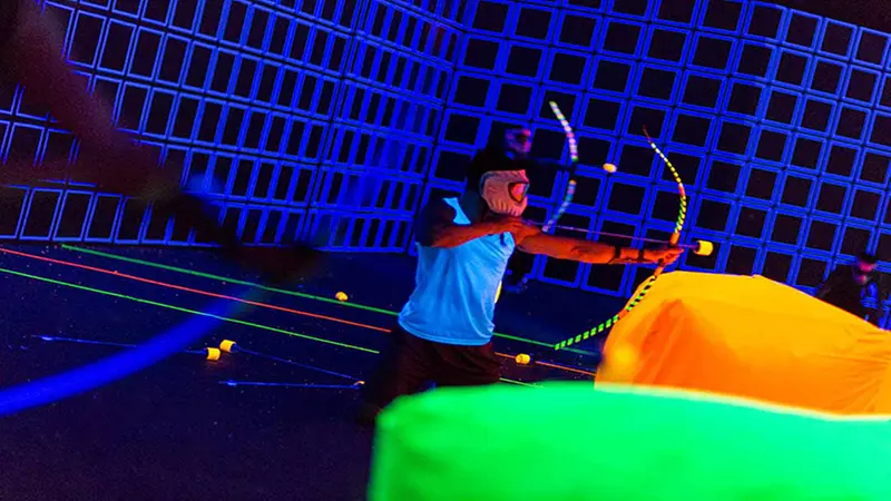 One-Hour of Neon Archery Tag for Four, or Private Rental for Up to 10 at Brainy Actz (Up to 10% Off) - Primary Image