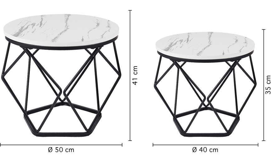 Image 12: Set da 2 pezzi per tavolino da caffè