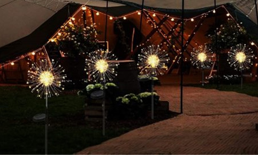 Image 9: One or Two Packs of Solar Fireworks LED Lights