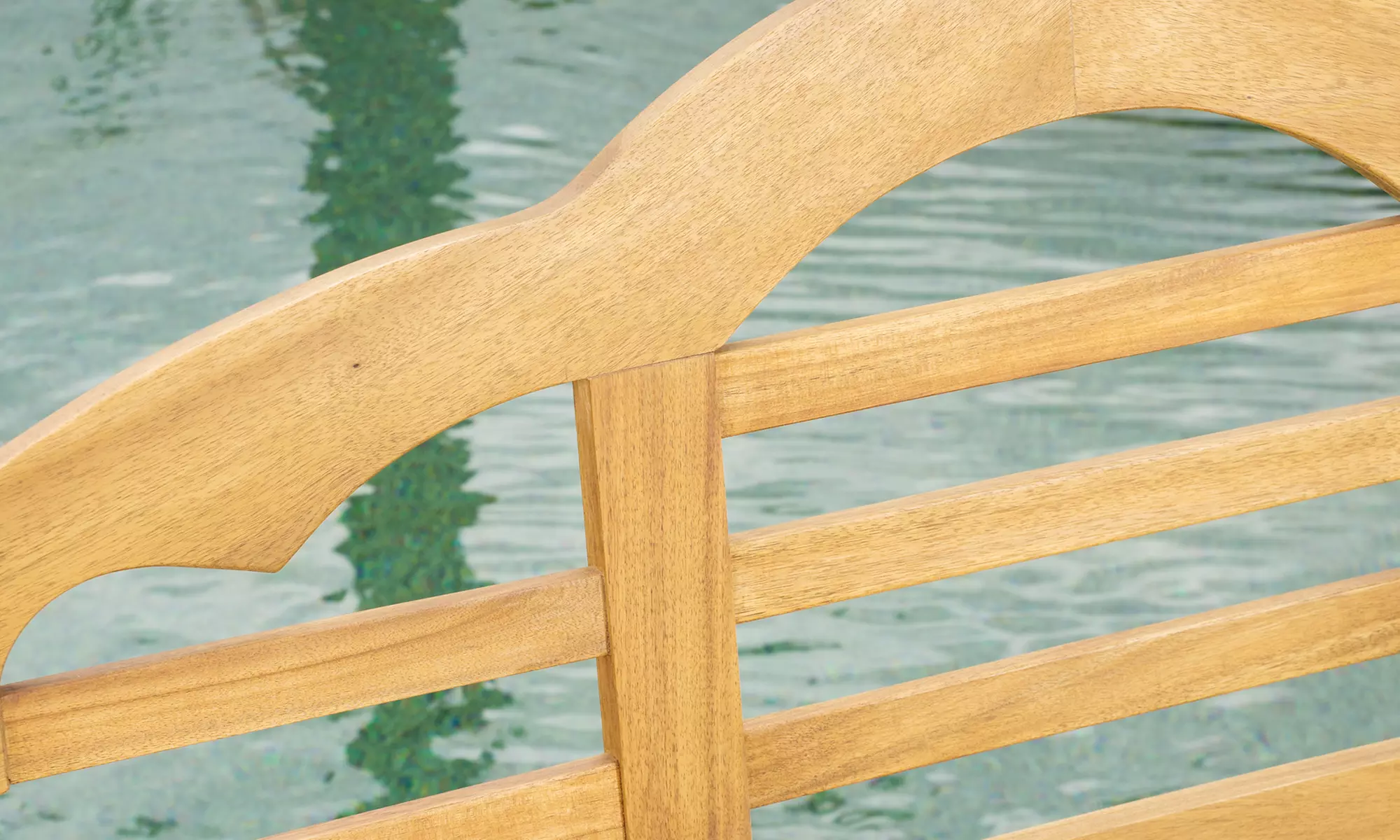 Benita Wooden Outdoor Rocking Bench - Second Medium