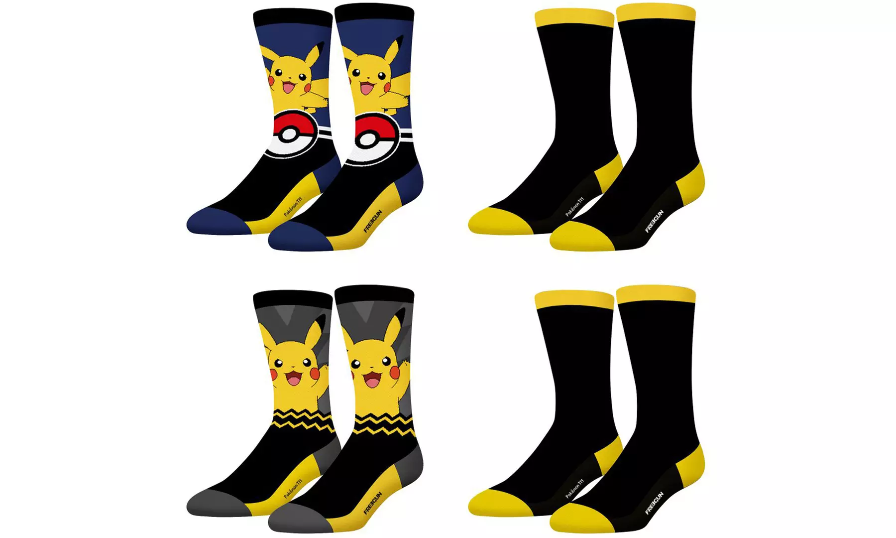 Lot de 4 ou 8 chaussettes homme Freegun Licences