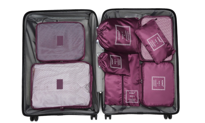 Image 4: Eight-Piece Travel Luggage Organiser Bag Set