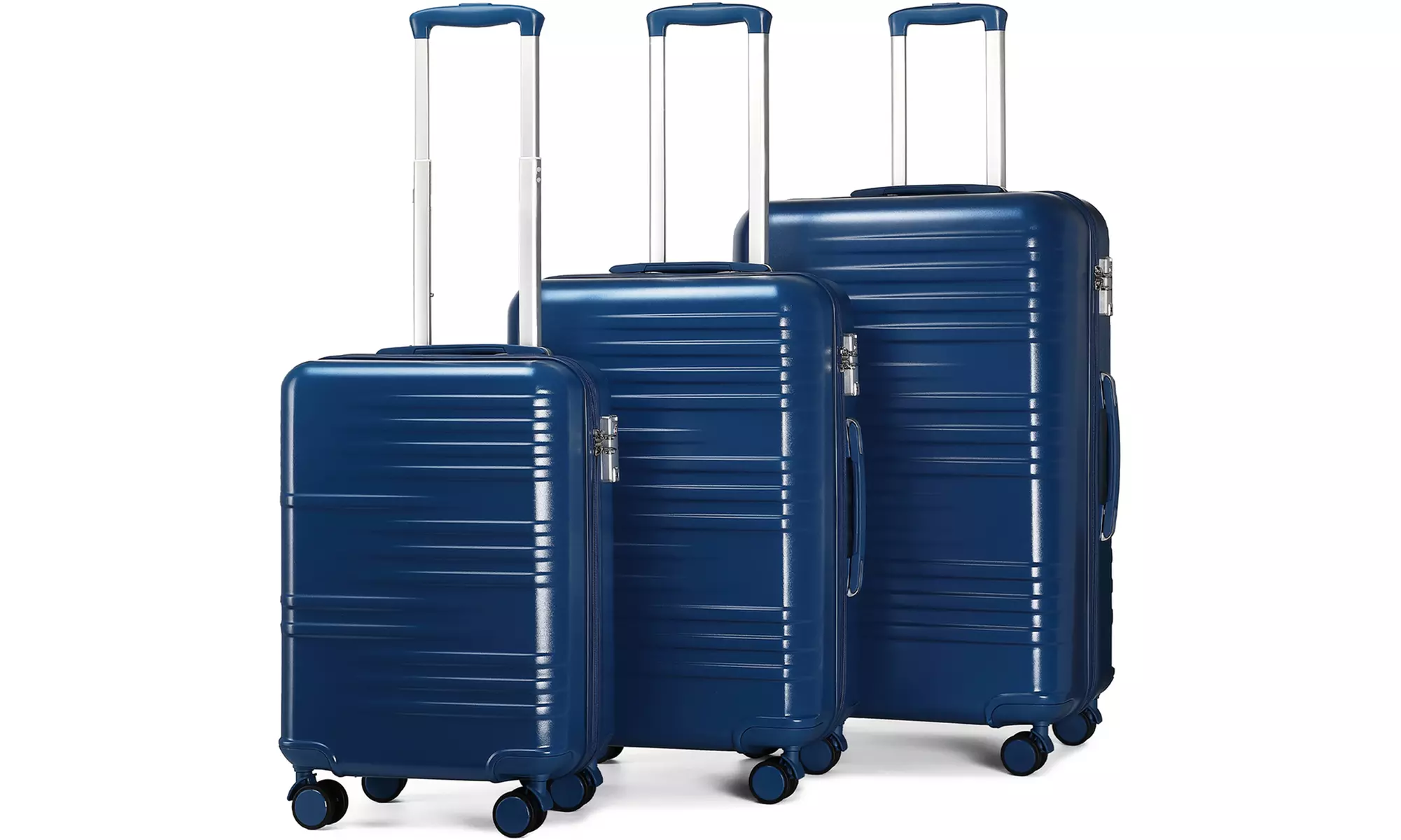 One- or Three-Piece British Traveller ABS Suitcase with Lock