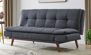 Duncan Three-Seater Grey Fabric Sofa Bed