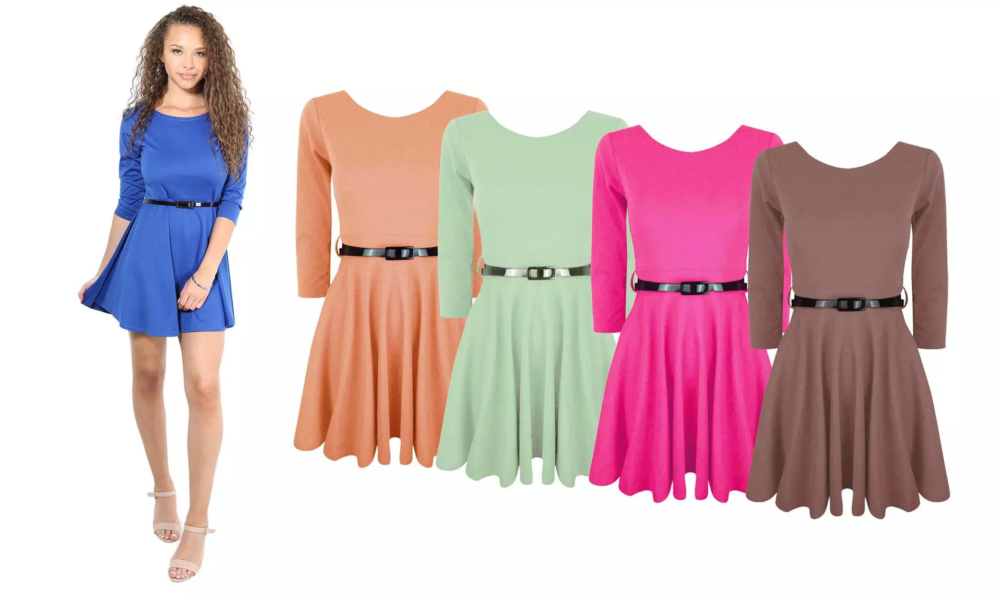 Robe courte Oops avec ceinture - Primary Image