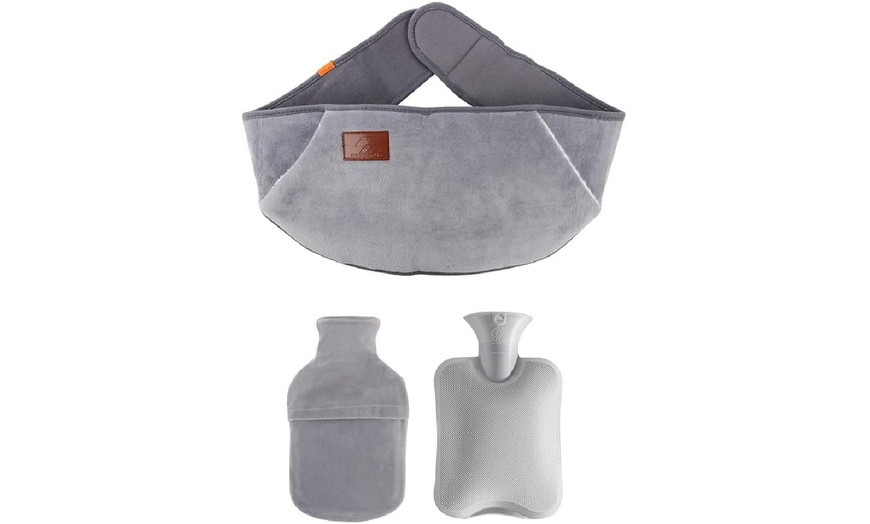 Image 2: Plain-Coloured Belt Cover with Hot Water Bag Set